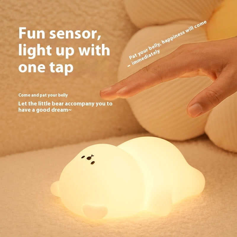 USB Rechargeable LED Colorful Timing Atmosphere Silicone Light
