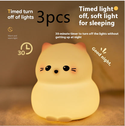 USB Rechargeable LED Colorful Timing Atmosphere Silicone Light