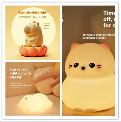 USB Rechargeable LED Colorful Timing Atmosphere Silicone Light