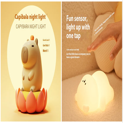 USB Rechargeable LED Colorful Timing Atmosphere Silicone Light