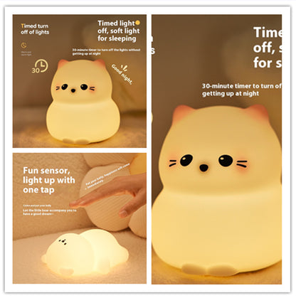 USB Rechargeable LED Colorful Timing Atmosphere Silicone Light