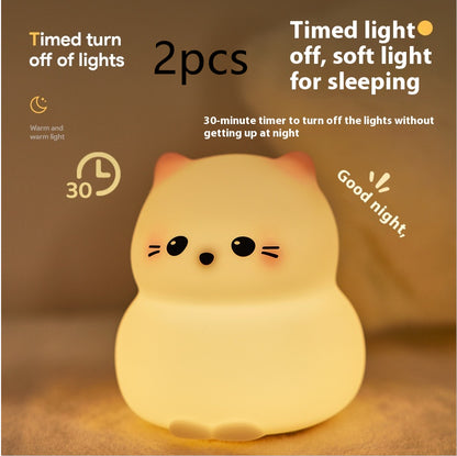 USB Rechargeable LED Colorful Timing Atmosphere Silicone Light