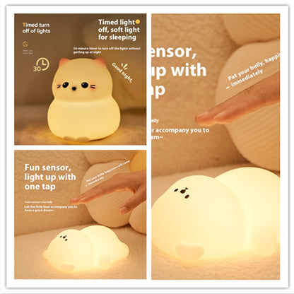 USB Rechargeable LED Colorful Timing Atmosphere Silicone Light