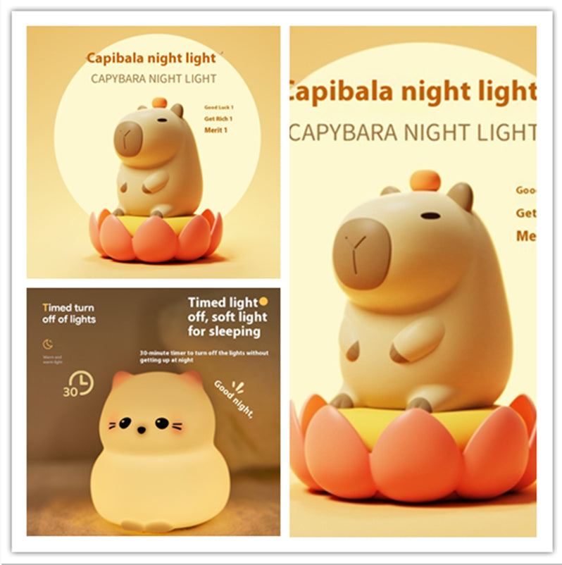 USB Rechargeable LED Colorful Timing Atmosphere Silicone Light