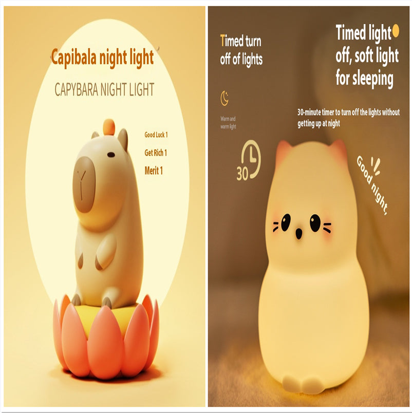 USB Rechargeable LED Colorful Timing Atmosphere Silicone Light